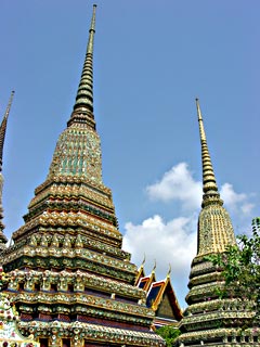 Chedis at Wat Pho, Rattanakosin Island, Bangkok